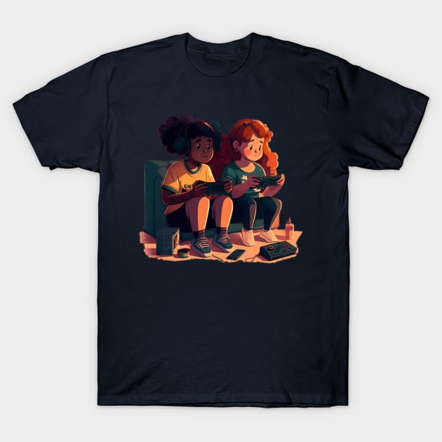 Gaming Buddies T-Shirt by via-colab